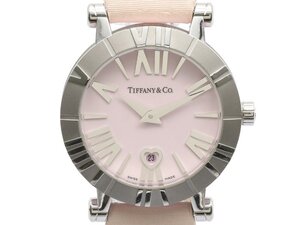 【 ティファニー TIFFANY＆Co. 】 腕時計 Z1300.11.11A31A41A アトラス SS/CE/革 クォーツ ピンク文字盤 デイト レディース 新着 76084-2