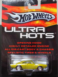 HOT WHeeLs 69 DODGE CHARGER US 版 ボンネット開閉 ダッジ チャージャーミニカー RealRiders ULTRA HOT ROD ホットロッド ホットウィール