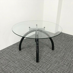 丸テーブル ガラス天板 スパイダーテーブル Knoll ノール 中古 TR-869860B