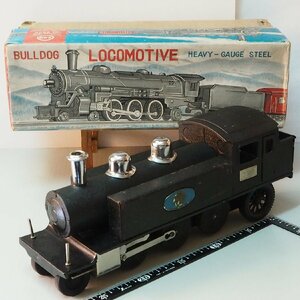 マルサン No.3626【ブルドック 蒸気機関車 BULLDOG LOCOMOTIVE 動力無 黒】ヘビーゲージ当時物ブリキ玩具TIN TOY■MARUSAN【箱付】0943