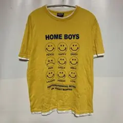 vintage home boys ニコちゃん　tee リンガー　トリム