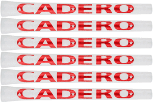 ★送料込価格★Cadero Grip 2x2 Pentagon UT Solo Ribbed White / Red x 6pcs★カデロ　グリップ★6本セット★