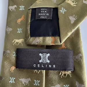 CELINE(セリーヌ) 動物マカダム柄ドットネクタイ