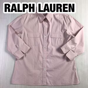 RALPH LAUREN ラルフローレン 七分袖シャツ ピンク 11