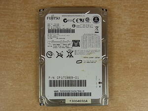 △B/274●富士通 FUJITSU☆2.5インチHDD(ハードディスク)☆120GB SATA150 5400rpm☆MHW2120BH☆中古品