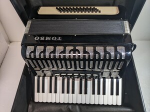 TOMBO トンボ アコーディオン J-48 Accordion 鍵盤 ハードケース付き トンボ楽器製作所