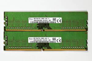 動作保証★メモリー PC4-21300 DDR4-2666 16GB(8GBx2枚)SKhynix エラー無★079