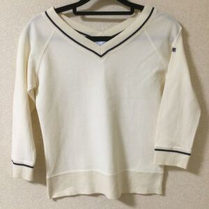 murmure d air★ミュルミュールデル★レディース★七部袖カットソー★ポロシャツかのこ素材★未使用