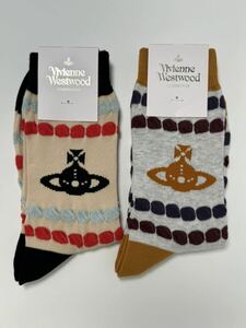 vivienne westwood ヴィヴィアンウエストウッド メンズソックス TOWEL DOT ORB クルーソックス タオルドットオーブ 2点セット 新品靴下