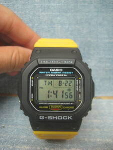 ☆希少 G-SHOCK Gショック オールドモデル DW-5600E スピード系 ツートンカラー 黄/黒 美品 ☆