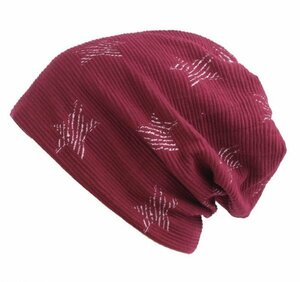 ニット帽子 ワッチキャップ キャップ KNIT CAP 星柄 ロールワッチ レディース メンズ WI トレンド NT30-4