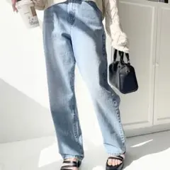 デニム ストレートパンツ