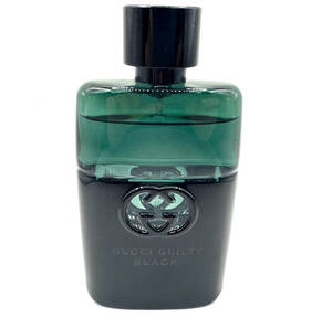 ★グッチ香水・GUCCI GUILTY BLACK POUR HOMME EDT.50ml・★展示USED/残約90%/地下冷暗倉庫保管/入手困難/箱無