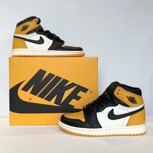 新品同様 NIKE エアジョーダン1 レトロ HIGH OG TAXI スニーカー US4.5 23.5cm タクシー イエロー 555088-711 レディース