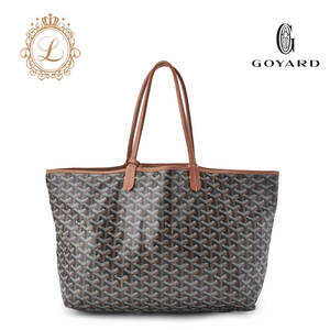 GOYARD ゴヤール サン・ルイGM トートバッグ コーティングキャンバス 黒（シルバー金具） レディース バッグ メンズ ショルダーバッグ レデ