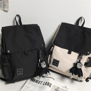 ラスト2個！！最終処分セール！！新品【ブラック】リュックサック　韓国　大容量　リュック　バッグ　アウトドア　旅行　シンプル