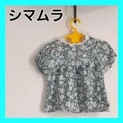 【美品】しまむら 花柄ワンピース フリル襟 ベビー 80cm