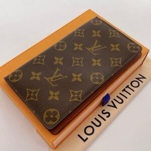 1733【美品】LOUIS VUITTON ルイヴィトン モノグラム ポルトシェキエ カルトクレディ 二つ折り財布 長財布 札入れ M62225