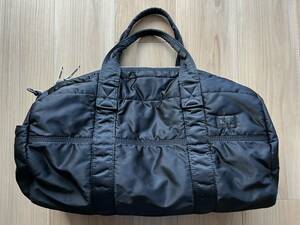 状態良好●吉田カバンPORTER TANKER 2WAY DUFFLE BAG ポーター タンカー ダッフルバッグ 黒 日本製