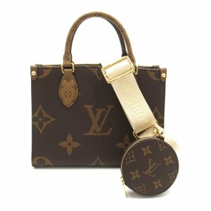 ルイ・ヴィトン オンザゴーPM トートバッグ ブランドオフ LOUIS VUITTON トートバッグ モノグラム・ジャイアント・リバース 中古 レディ