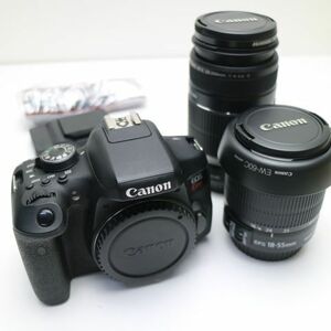 新品同様 EOS Kiss X8i ダブルズームキット ブラック 即日発送 一眼レフ Canon 本体 あすつく 土日祝発送OK