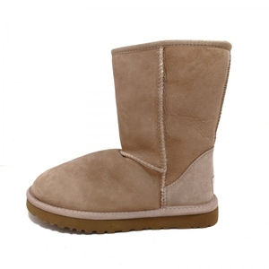 アグ UGG ショートブーツ 22 5825 クラシックショート ムートン ベージュ レディース 美品 靴