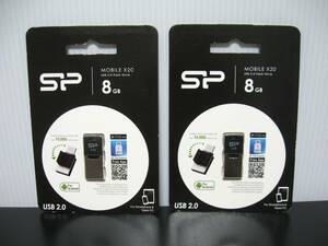 ◆送料無料◆新品◆シリコンパワー◆USBメモリ Mobile X20◆8GB◆SPJ008GU2X20K × 2個セット◆即決◆