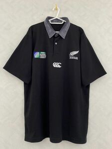 IRB RUGBY WORLD CUP 2007 NEWZEALLAND ALL BLACKS ポロシャツ XL CANTERBURY ラグビーワールドカップ2007 オールブラックス カンタベリー