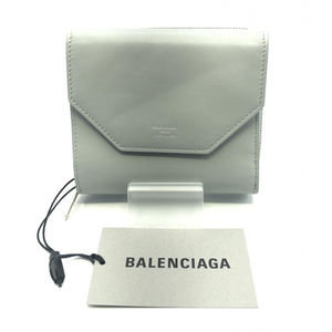 【中古】BALENCIAGA 2つ折財布 グレー 753762 傷あり　バレンシアガ[240017655950]