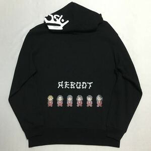 [ REBOOT ] BiSH ピクセル パーカー プルオーバー 黒 L SHiT original 受注販売 グッズ フード トレーナー ボックスロゴ 白