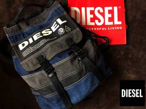 ●収納バツグン！DIESEL ディーゼル ビッグロゴ デニム バックパック リュック メンズ レディース 即決 即納 55dsl メッセンジャー●832