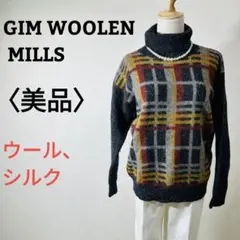 【美品】GIM WOOLEN MILLS タートルネック セーター ウールシルク