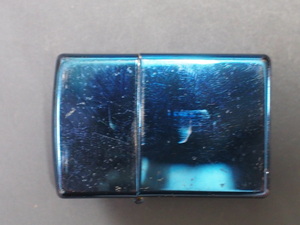 中古 ジッポー ZIPPO 2003年式 ブルーメッキ 鏡面 刻印 ケース: 03のK インサイドユニット: 03のK 管理No.13929