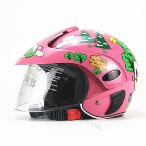 ☆新品子供用ヘルメットバイクヘルメット 半キャブ ジェット ヘルメット 半帽 シールド付き