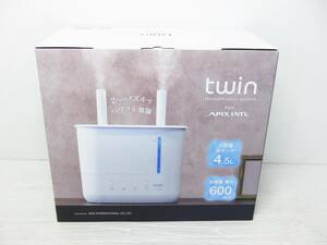 CWW0077b 未使用 APIX アピックス twin ツイン Ultrasonic Twin Humidifier 上部給水超音波式加湿器 AHD-200 WHITE ホワイト