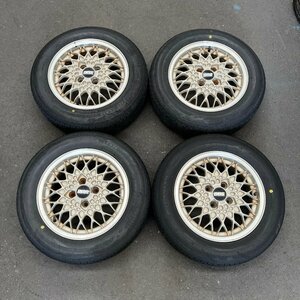 タイヤ付き純正ホイール4本セット　ジェミニ　BBS　14×5 1/2JJ　+40　100　4穴　175/65R14　2016年製　3・4ミリ