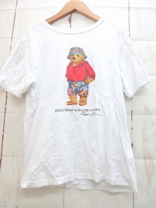 POLO RALPH LAUREN ポロ ラルフローレン 半袖Tシャツ L 160/80 ポロベア ホワイト 323698658001 綿100% Made in Vietnam