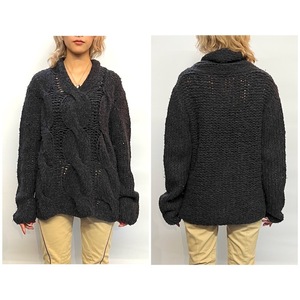 【送料無料】ベルギー製 00s ANN DEMEULEMEESTER アルパカ ローゲージ ニットセーター vintage 