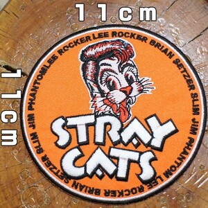 刺繍 アイロン ワッペン【STRAY CATS 迷い猫】ロカビリー オールディーズ 60