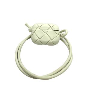 【1円スタート】BOTTEGA VENETA ボッテガヴェネタ イヤホンケース AirPods Proケース イントレチャート ホワイト