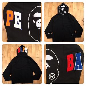 APE head full zip Hoodie Lサイズ ブラック a bathing ape BAPE フルジップ パーカー エイプ ベイプ アベイシングエイプ i4446