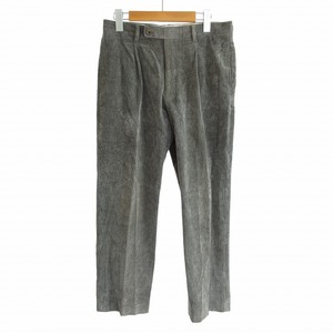 アクアスキュータム AQUASCUTUM カシミヤ混 コーデュロイ パンツ スラックス 1タック グレー 灰 79 M-L ■GY09 1112 メンズ