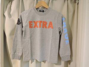 X-LARGE エクストララージ Kids EXTRA LARGE ロゴプリント L/S Tシャツ 灰 XLARGE 送料込