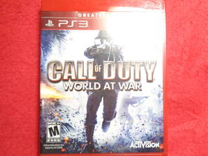 ★即決★起動画像有★　CALL OF DUTY WORLD AT WAR　 海外版　PS3　ソフト　198　コールオブデューティ　ワールドアットウォー