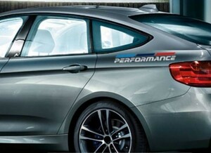 BMW 3/3GT/5シリーズ/X1/X3/X5/X6 リアフェンダー ステッカー デカール 50X5.3CM 白字*1枚