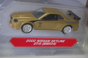 M 1/64スケール　JDMチューナーズ ダイキャストカー　2002 日産 スカイライン GT-R　BNR34　ゴールド