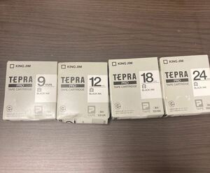 ☆TEPRA☆白ラベル☆黒インク☆未使用品☆9mm☆12mm☆18mm☆24mm☆札幌☆北海道☆