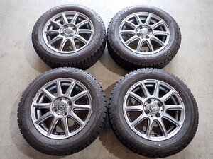 YS9503【送料無料175/65R14】パッソ ヴィッツ フィット キューブなどへ ダンロップ 中古スタッドレスセット ●14×5.5J 100/4H ET38●