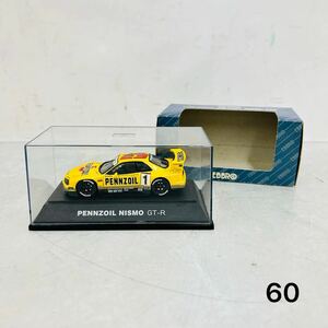 11SC030 【美品】EBRRO エブロ PENNZOIL NISMO GT-R 1/43 ケース付き おもちゃ 自動車 レーシングカー 中古 現状品 動作未確認