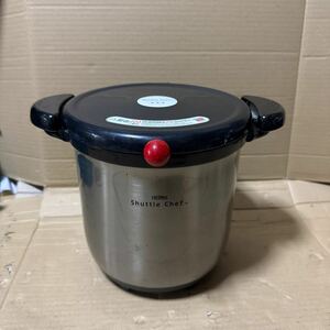 あ-7866）THERMOS Shuttle Chef KBA-4501 真空保温調理器 ステンレスブラック 中古現状品 